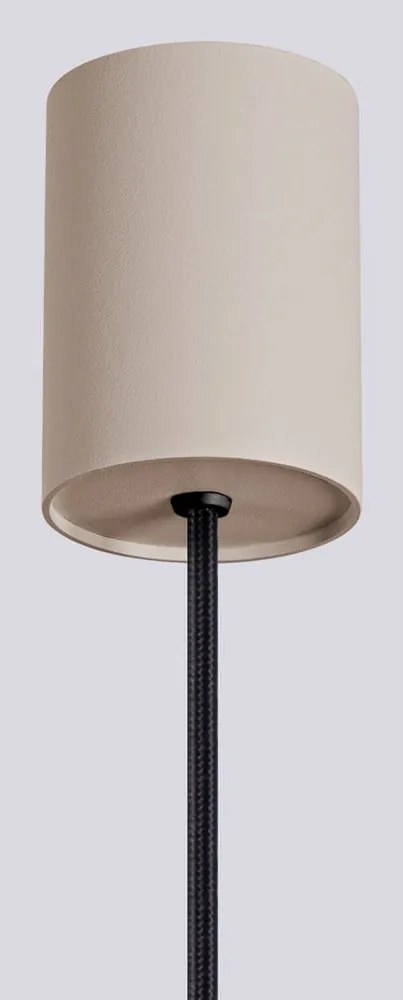 Lampadario grigio tortora con paralume in vetro ø 12 cm Orbital – Sollux