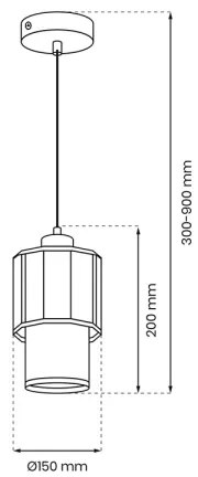 Lampadario a sospensione con filo BLANCO 1xE27/60W/230V bianco