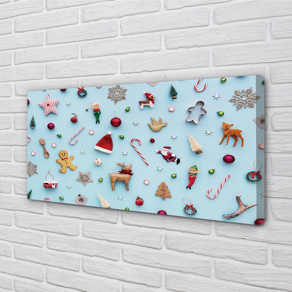 Quadro su tela Dollette di palline dolci 125x50 cm
