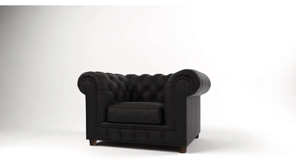 Poltrona in velluto nero Cambridge - Ropez