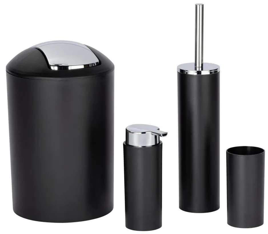 WENKO 24078800 - Set CALVO 6,5x13 cm nero/cromo lucido