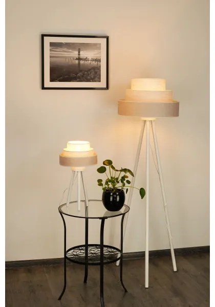 Brilagi - Lampada da tavolo ALASKA LUNETA 1xE27/15W/230V grigio/color crema