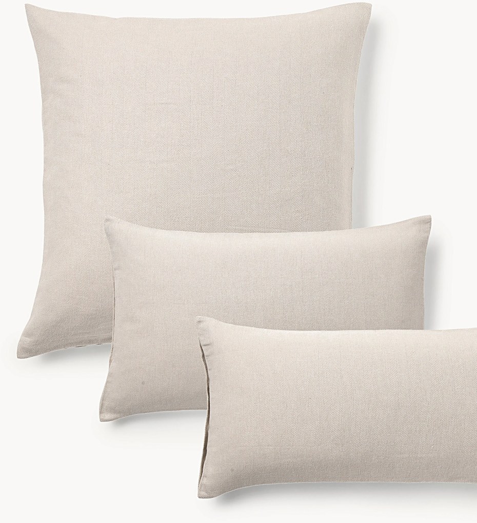 Federa in flanella con motivo a spina di pesce Wanda