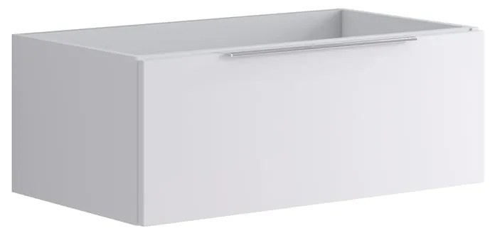 Cassettone bagno Brera 1 cassetto P 45.5 x L 79.5 x H 30 cm laccato opaco bianco
