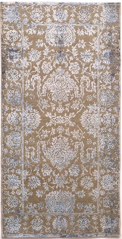 Neo Tappeto orientale 140 x 70 Nero (Indian) Annodato A Mano