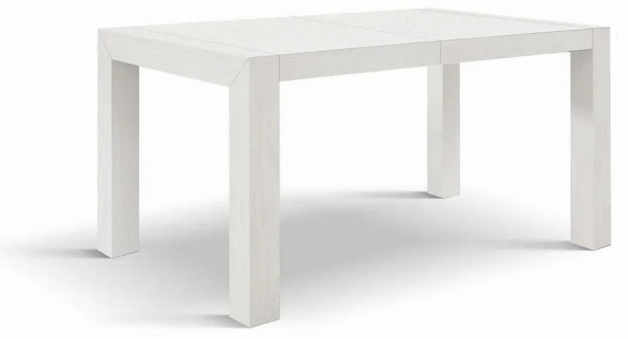 Tavolo MARZAMEMI in legno, finitura bianco frassinato, allungabile 160×90 cm – 240×90 cm