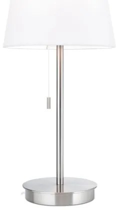 Orion LA 4-1205/1 - Lampada da tavolo con porta USB LUDWIG 1xE27/40W/230V bianco/cromo