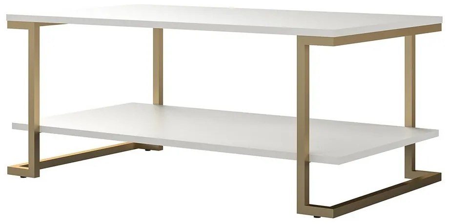 Tavolino in bianco e oro , 106 x 45 cm Camila - CosmoLiving by Cosmopolitan