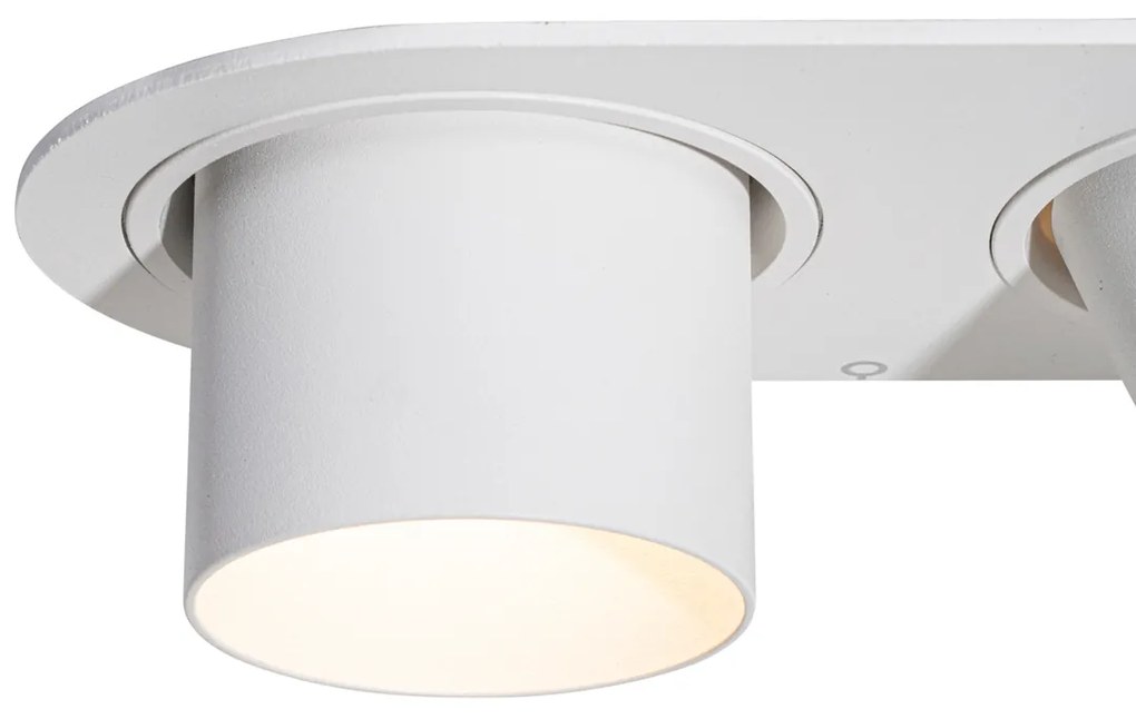 Faretto da incasso rotondo bianco GU10 50mm 2 luci - Installa