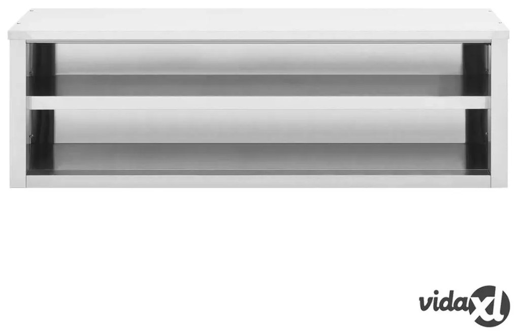 vidaXL Armadietto a Muro da Cucina 150x40x50cm in Acciaio Inossidabile