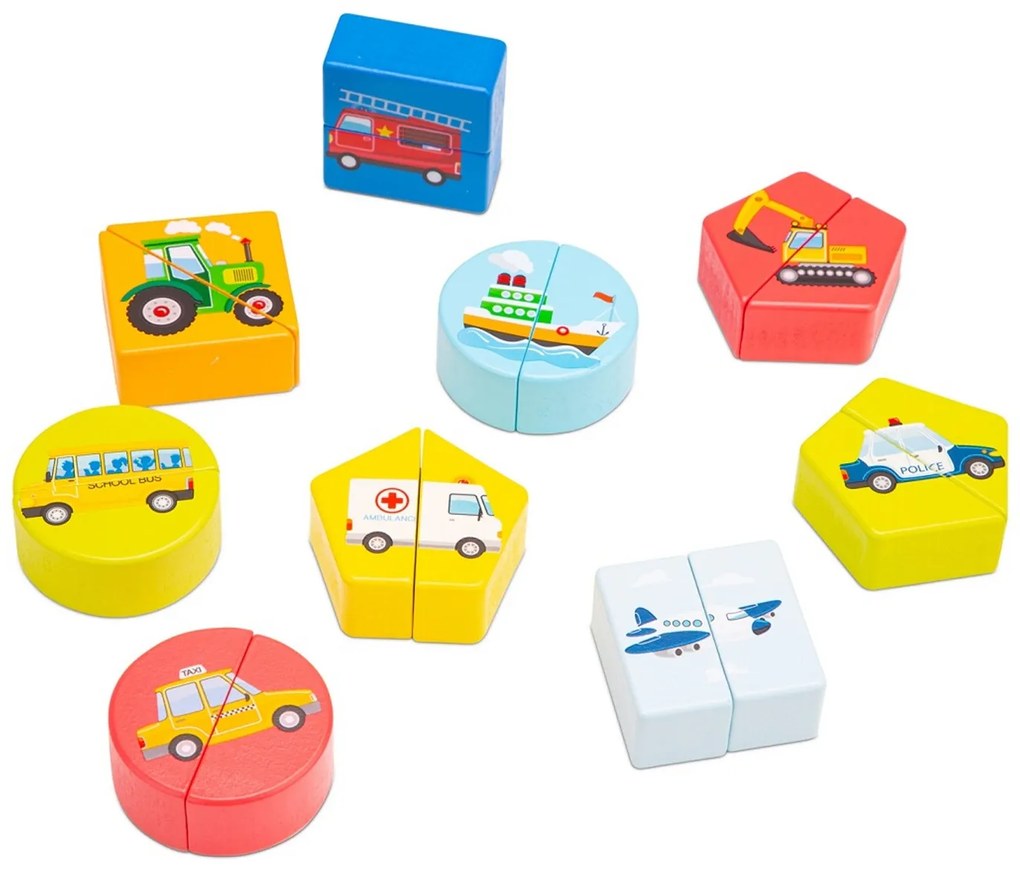 Puzzle in legno - Mezzi di trasporto