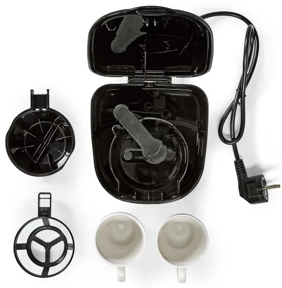 Nedis KACM140EBK - Macchina da caffè per due tazze 450W/230V 0,25 l