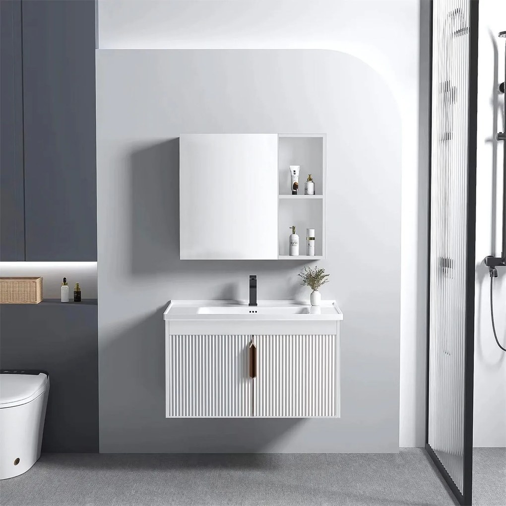 Set di mobili da bagno con lavabo Astor 60cm White