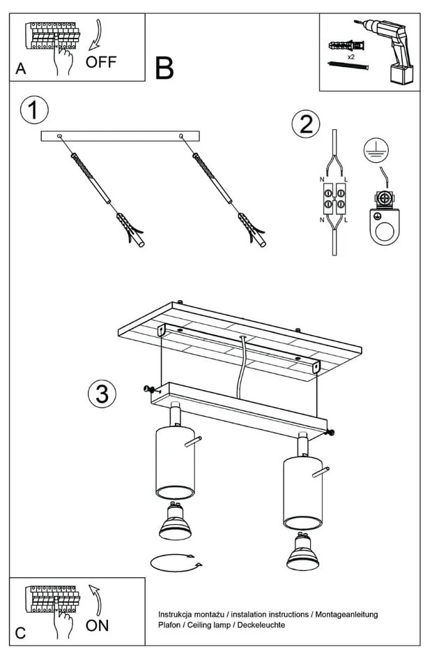Faretto color mattone 6x30 cm Etna – Sollux
