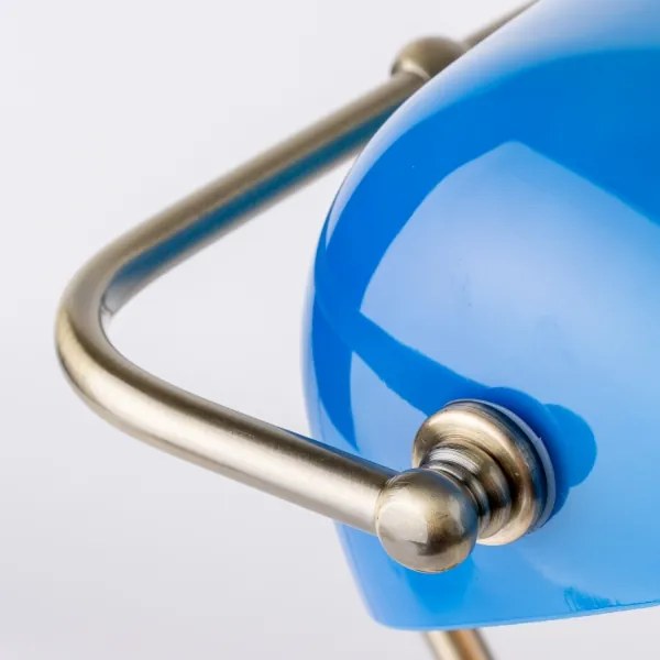 Brilagi - Lampada da tavolo BANK OFFICE 1xE27/60W/230V ottone/blu