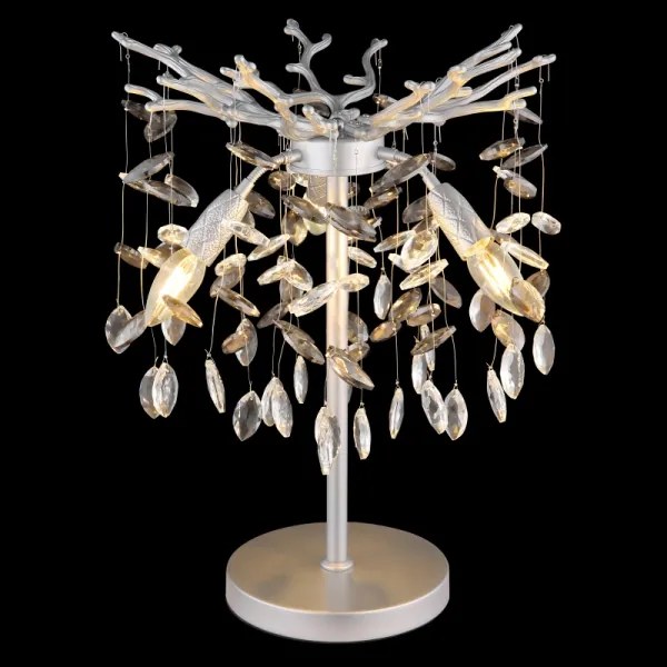 Globo 64138TS - Lampada da tavolo QUEENA 3xE14/40W/230V argento