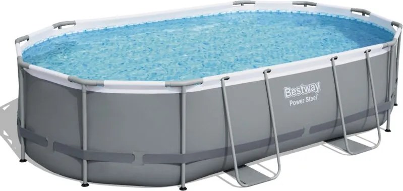 Bestway 56938 Piscina base fuori terra ovale Power Steel da 488x305x107 cm