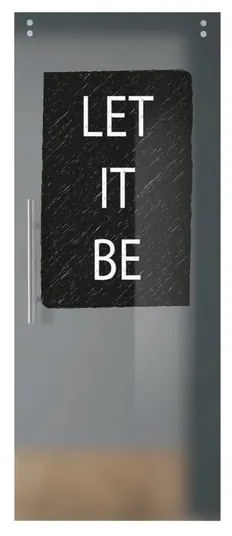 Anta per porta scorrevole esterno muro Let it be in vetro nero, L 88 x H 215 cm spessore 10 mm, apertura destra