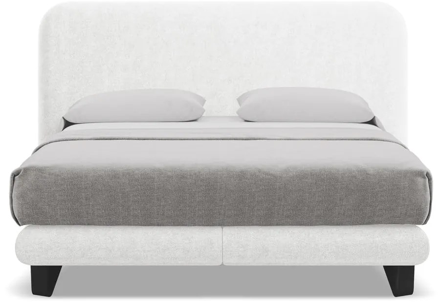 Letto boxspring bianco 180x200 cm Ilima - Makamii