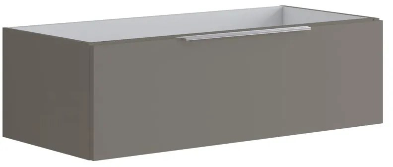 Mobile da bagno sotto lavabo Brera laccato opaco grigio londra L 99.5 x H 30 x P 45.5 cm 1 cassetto, lavabo non incluso