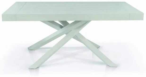 Tavolo TRASTEVERE in legno nobilitato bianco consumato allungabile 160&#215;90 cm &#8211; 260&#215;90 cm (Gambe Incrociate)