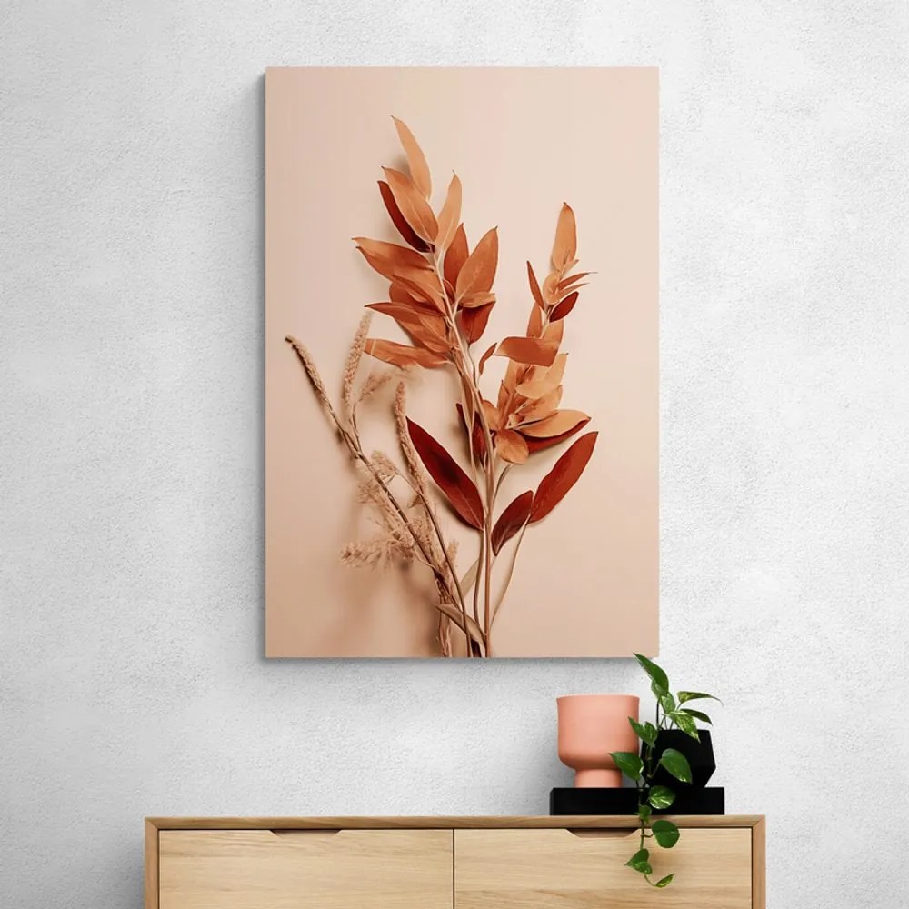 Quadro su tela – Foglie Peach Fuzz