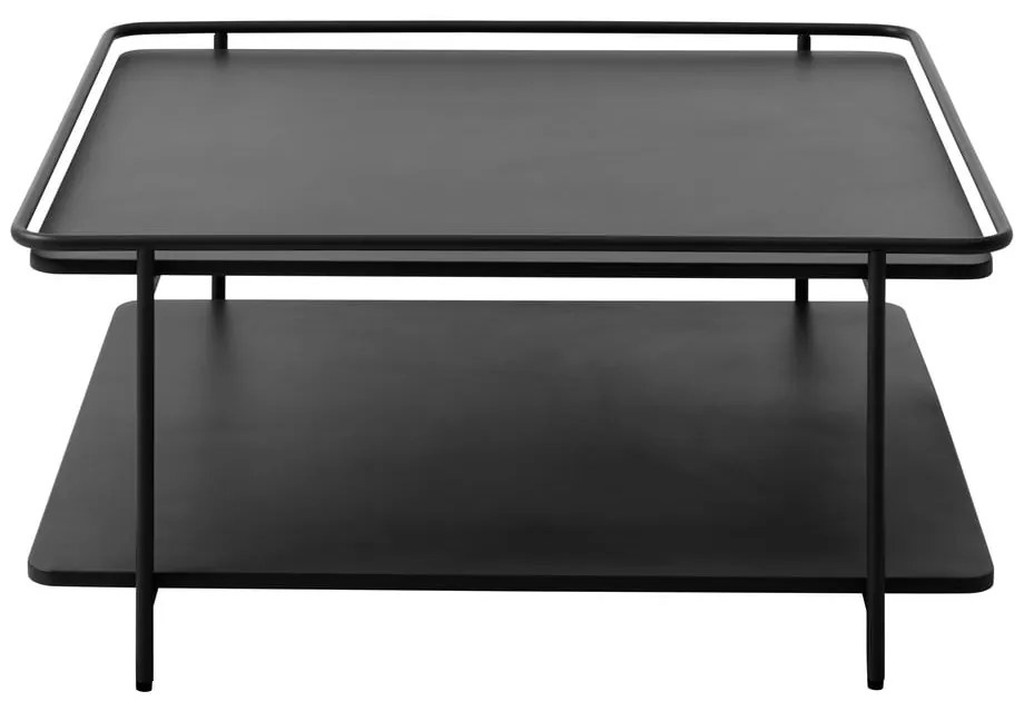 Tavolino da salotto nero in metallo 75x75 cm Yuba – Unique Furniture