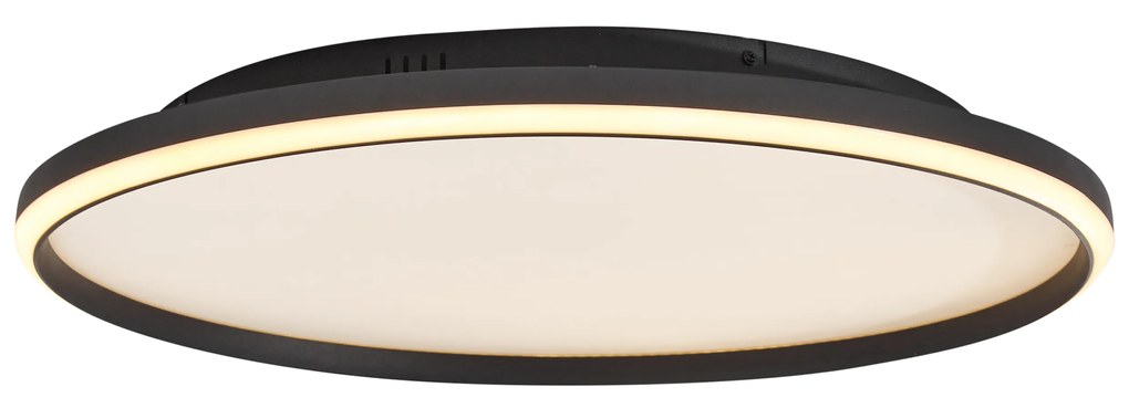 Plafoniera di design nera e bianca con LED dimmerabile a 3 livelli - Xavi