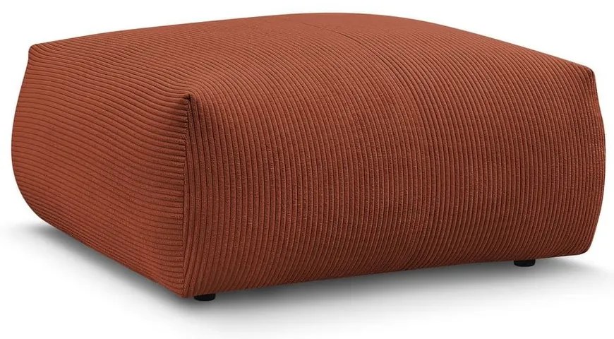 Poggiapiedi color mattone con rivestimento in velluto a coste Voltaire – Bobochic Paris