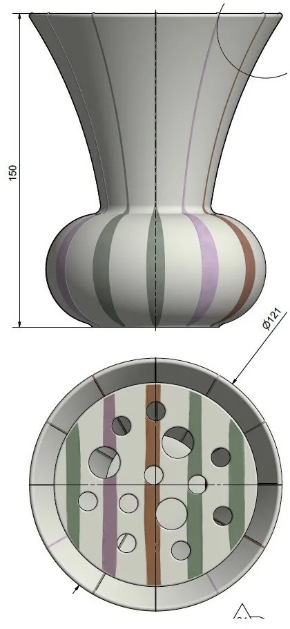 Vaso in gres bianco Signature - Kähler Design