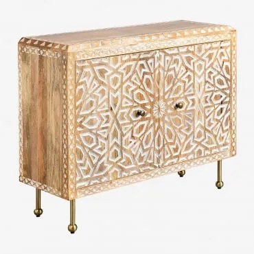 Credenza In Legno Di Mango Rosetta Legno Di Mango - Sklum