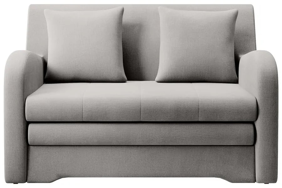 Divano grigio chiaro allungabile e rivestimento in velluto 130 cm Ario – ELTAP