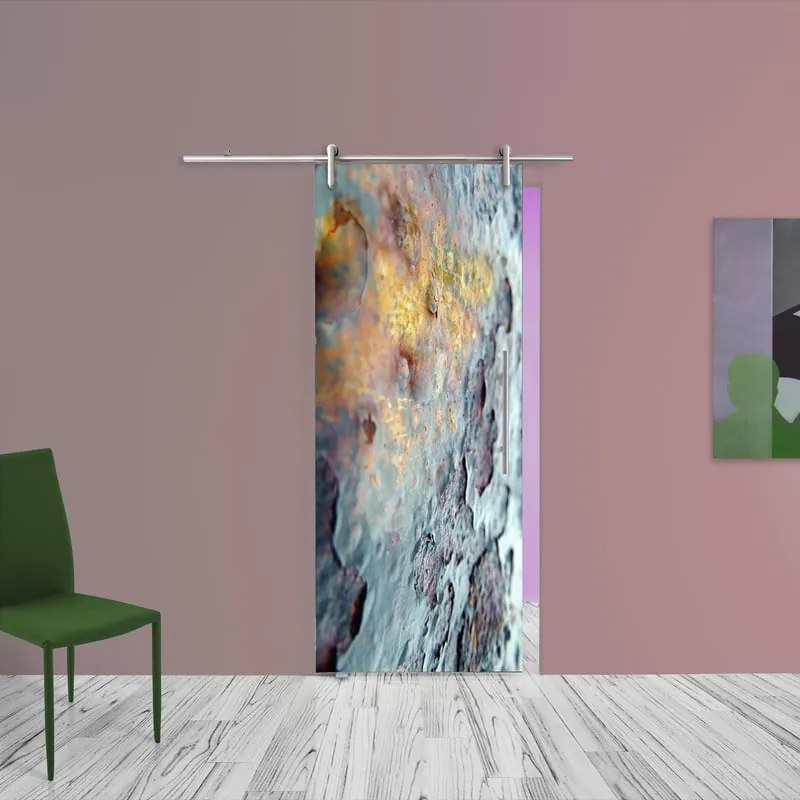 Porta scorrevole Ossido in alluminio multicolore, L 88 x H 215 cm, con binario Ermes Sinistra