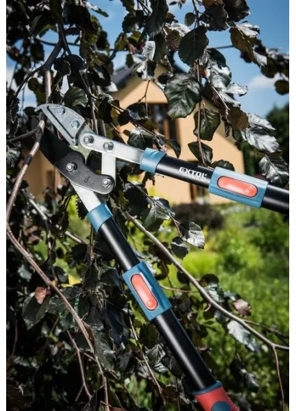 Extol Premium - Cesoia telescopica con trasmissione a incudine per rami 670-940 mm
