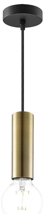 Lampadario a sospensione con filo SAGA 1xE27/40W/230V ottone