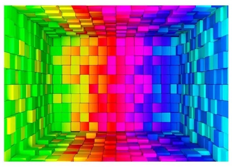 Fotomurale adesivo  Rainbow Cube  Larghezza x Altezza Home decor 245x175