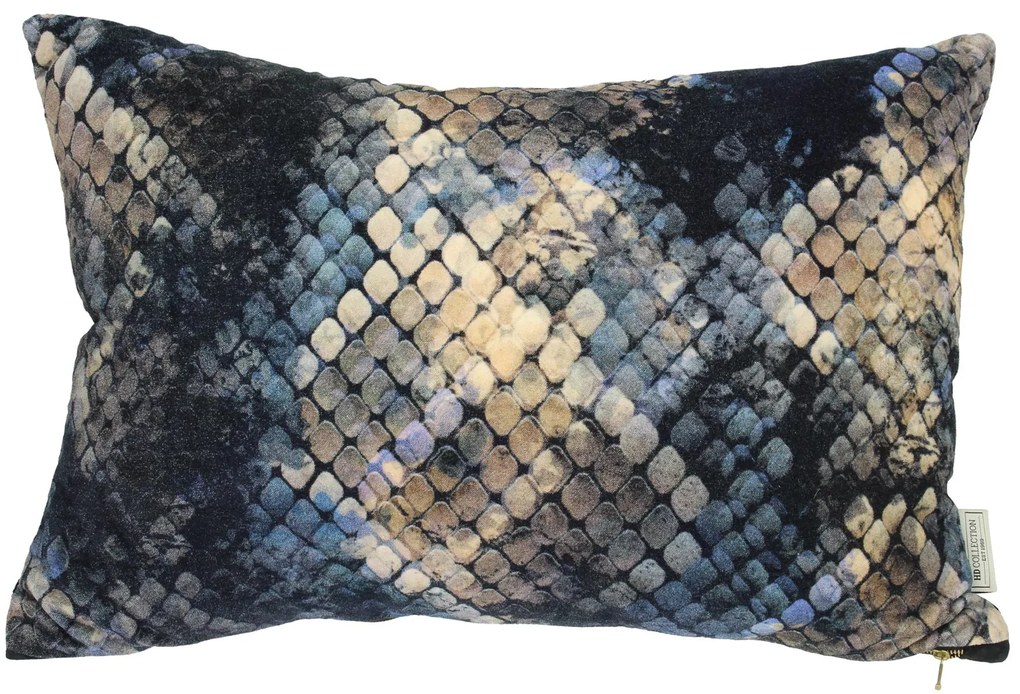 Cuscino 40x60 cm in velluto effetto serpente