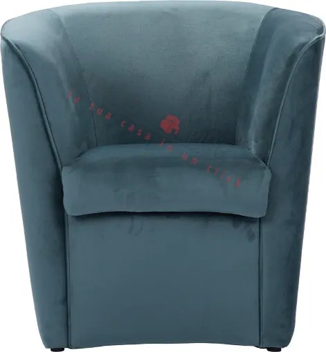 Poltrona in velluto Ottanio per camera da letto ufficio