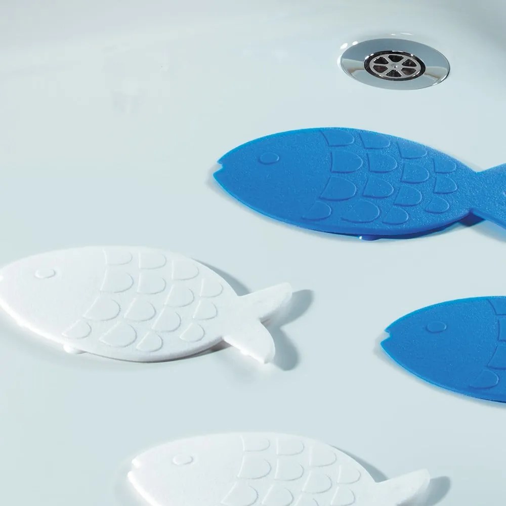 Set di tappetini antiscivolo per bambini 5 pz per la vasca 16x10,5 cm Globefish – Spirella