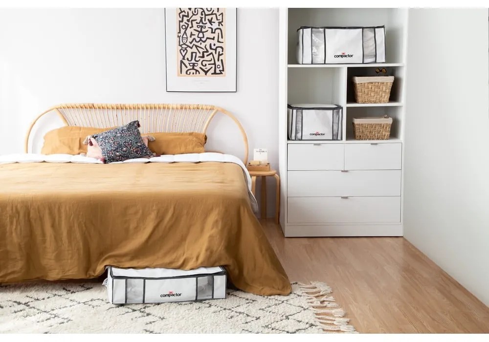 Organizer per vestiti sottovuoto/rinforzato in tessuto 65x45x27 cm Life – Compactor