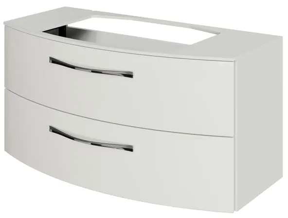 Mobile da bagno sospeso sotto lavabo L 99 x H 49.2 x P 46.2 cm bianco lucido, 2 cassetti PELIPAL Cassca