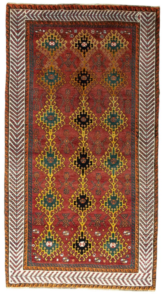 Gabbeh Tappeto 230 x 120 Rosso (Iran) Annodato A Mano
