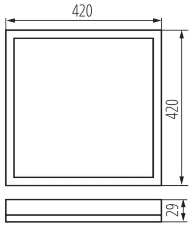 Kanlux 31534 - Plafoniera LED AZPO LED/22W/230V 42x42 cm IP54 bianca