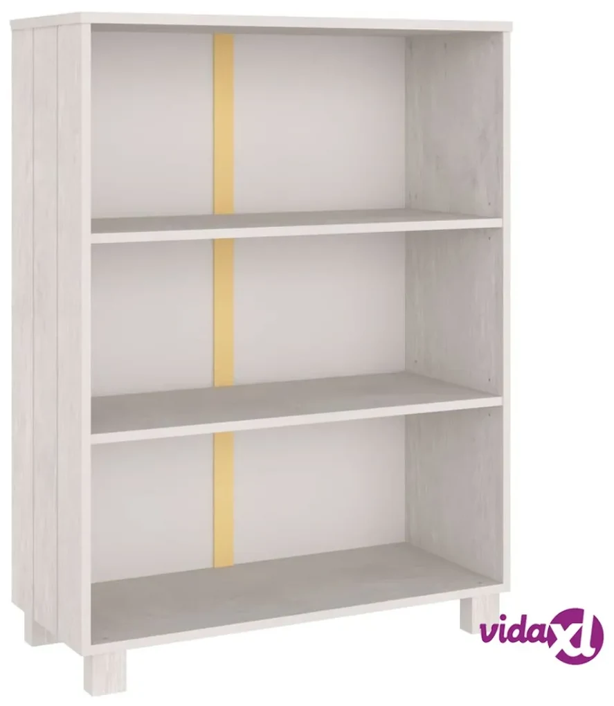 vidaXL Libreria HAMAR Bianca 85x35x112 cm in Legno Massello di