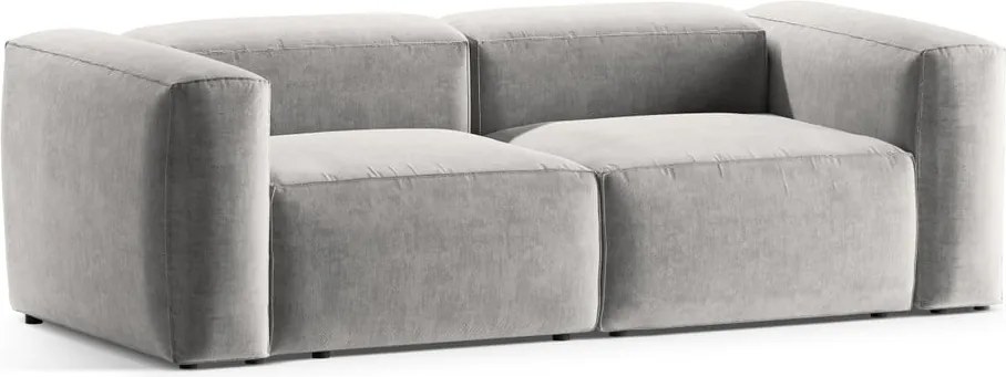 Divano grigio chiaro 224 cm Bergamo – Cosmopolitan Design