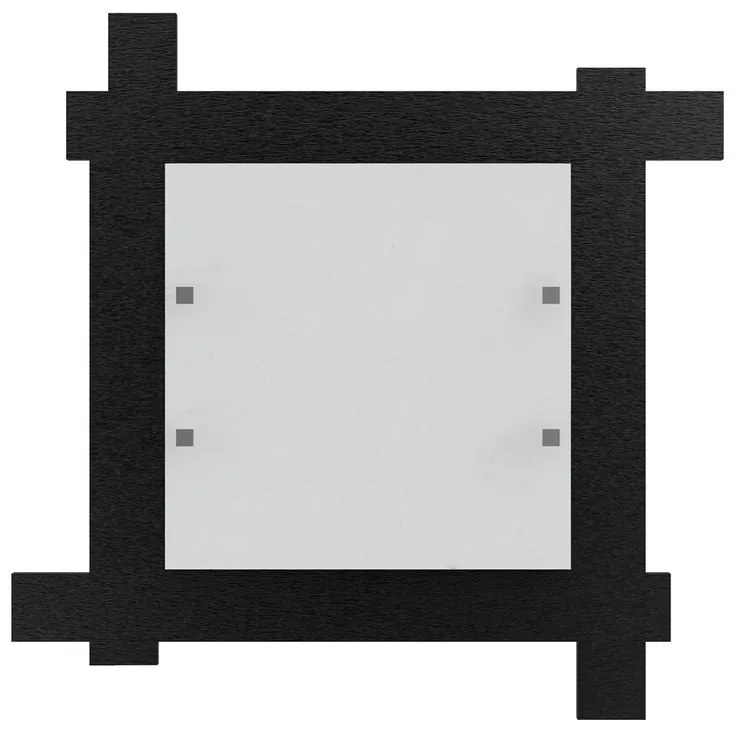 Plafoniera moderno Leone LED , in acciaio, nero50x50 cm,