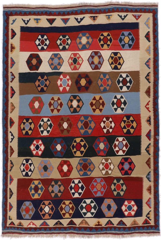 Kilim Tappeto 290x200 (Iran) Tessuto A Mano