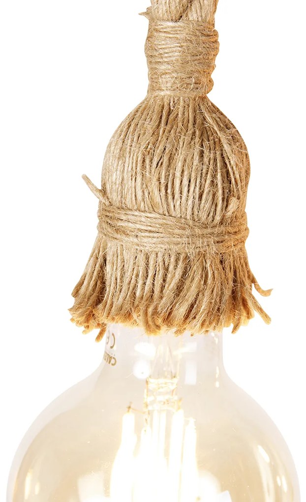 Lampada a sospensione intelligente nera 6 luci incl. Wifi G95 - Plural