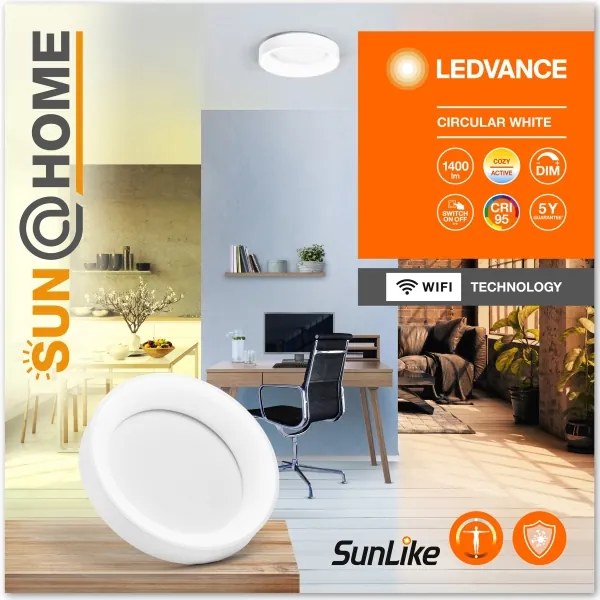 Ledvance-LED Plafoniera dimmerabile SUN@HOME CIRCULAR LED/18,5W/230V Wi-Fi