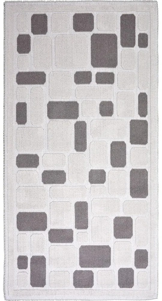Tappeto in cotone beige, 60 x 90 cm Mozaik - Vitaus